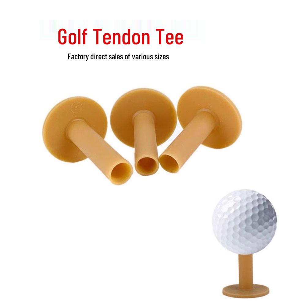 Multicolor Golf Rubber Tees - Long, Medium, Short with Cross Flat Heads