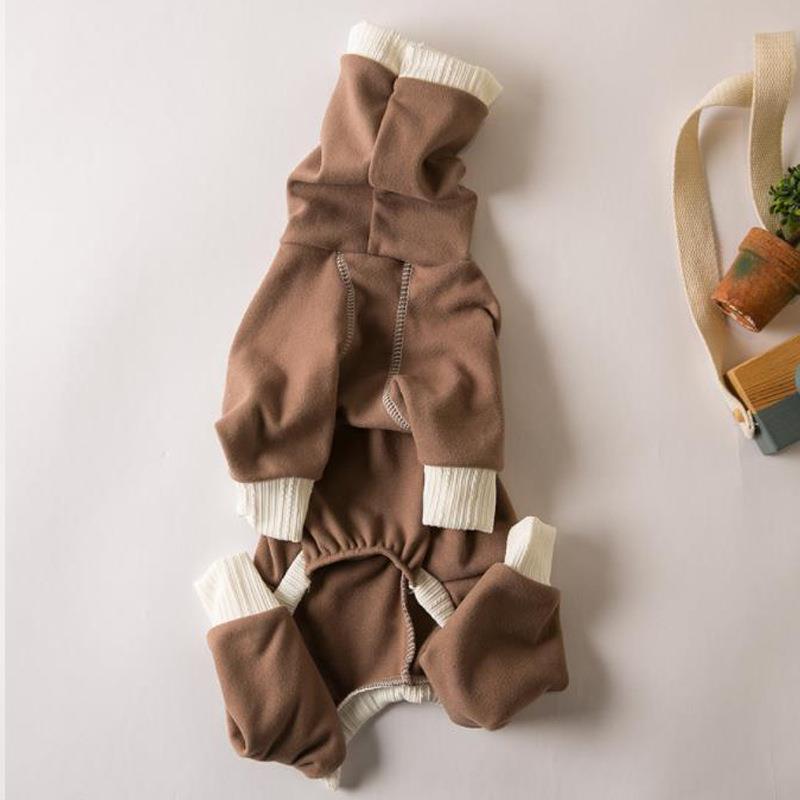 Winter Soft Cotton Dog Jumpsuits,Warm Dog Pajamas Rompers For Whippet Italian Greyhound - Four Legs & Elastic Cotton,For Big Dog
