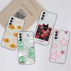 Back Cover For Samsung S21 S22 S23 Ultra Plus S6 S7 S9 Edge Bumper Case Screen Protector Luxury Graffiti Butterfly Silicone Soft TPU Transparent Shell