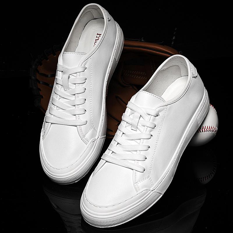 Fashion 2025 New Men Genuine Leather Vulcanized Shoes Brand Casual Leather Hollow Out Walking Shoes Italian Handmade Designer Sneakers