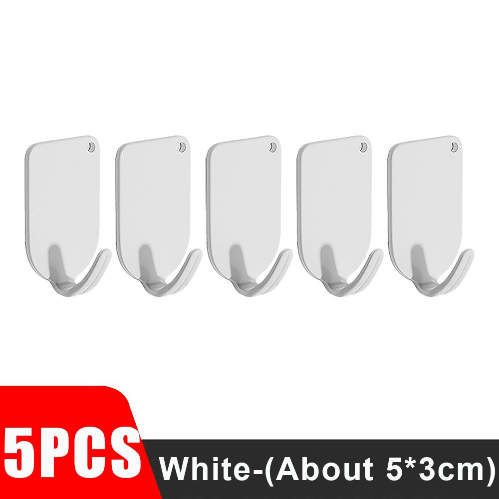 10/1PCS Stainless Steel Towel Hooks Waterproof Self Adhesive Hanging Holder Keys Bag Wall Hanger Bathroom Kitchen Organizer Hook