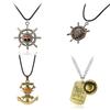 Japanese Anime One Piece Pirate King Gol D. Roger Pendant Necklace Cartoon Style