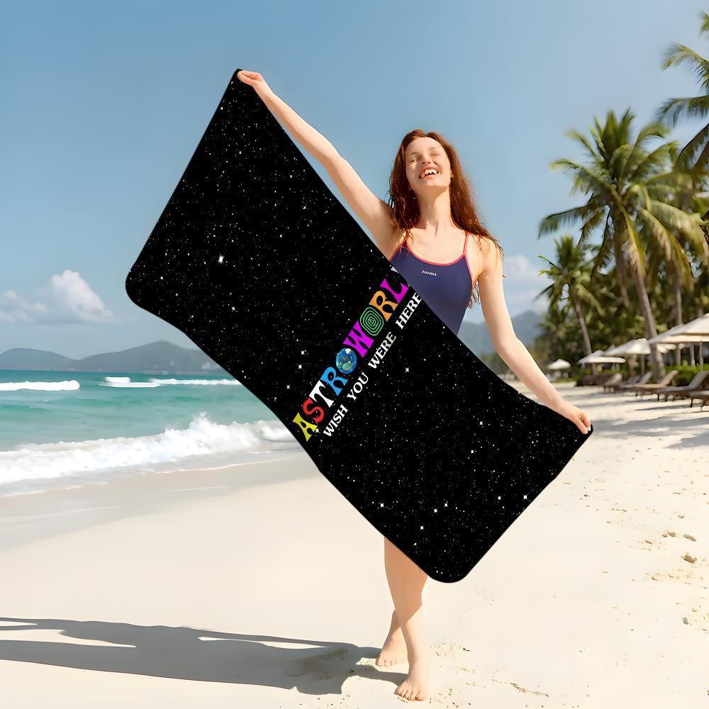 Music T-Travis S-Scott Towel Beach Blanket Towel For Travel Gym Shower Luxury Lightweight Camping Pool Hot