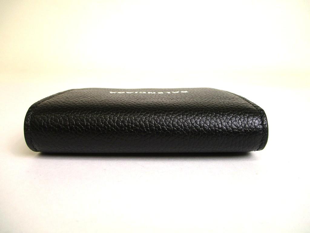 Authentic BALENCIAGA Black Leather Bifold Wallet Compact Wallet #a898  Refurbished
