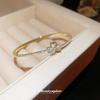 2025 Luxe Gold-Plated Diamond Letter Bangle: Versatile & Elegant Women's Jewelry