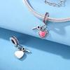 Beads Copper Charms Original Love Heart Key Pendant Beads Fit Bracelet Jewelry Diy Women Fine Gift Accessory