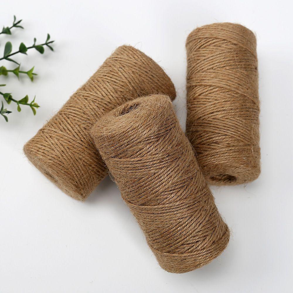 Natural Vintage Jute Rope Twine Roll Sewing Christmas Crafts Jute Cord Thread Wedding Handmade DIY Party Ribbon Bows Decoration