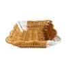 Elegant Double Tone Wicker Style Fruit Tray For Dessert And Snacks Durable PP Materials Holders With Multiple Compartments