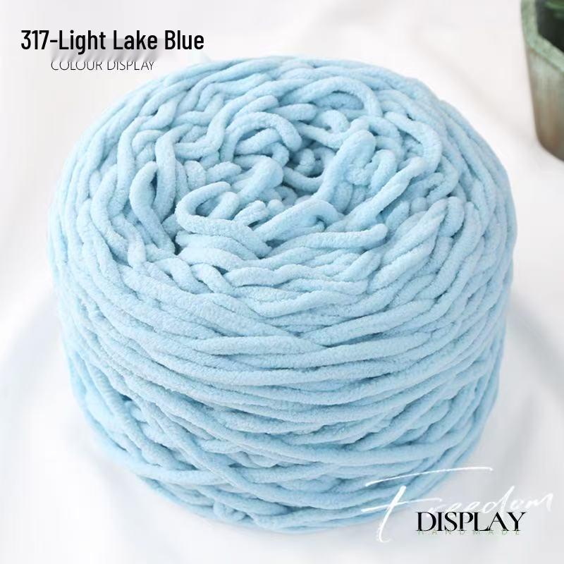 New 3.8 Liang Colored Ice Yarn: Thick Single-Strand for Crochet - Ideal for Shoes, Slippers, Scarves, and Seat Cushions.