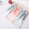 2Pcs Dishwashing Gloves Household Cleaning Tool Rubber Glove for Washing Clothes Magic Housework Kitchen Gloves Gradient Color