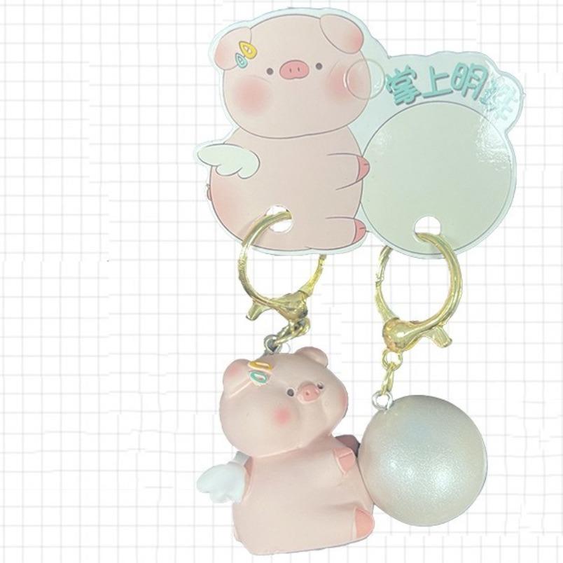 Harz Tier Pärchen Anhänger Magnetisch Rucksack Schlüsselanhänger Lustig Perle Schwein Schlüsselanhänger Party