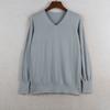 House Autumn and Winter New Arrival Export Daily Single Women's Clothing V Neck Pullover Long Sleeves Lightweight Sweater Bottoming Shirt Knitwear