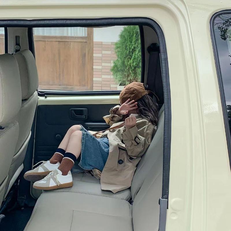 American Fashion Girls Sports Shoes Retro Soft Baseplate Shoes Boys Little White Shoes Children's Moral Training Shoes