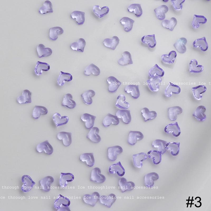 50 Stück Nailart-Dekoration Farbverlauf Liebesherzförmige Nailart-Accessoires