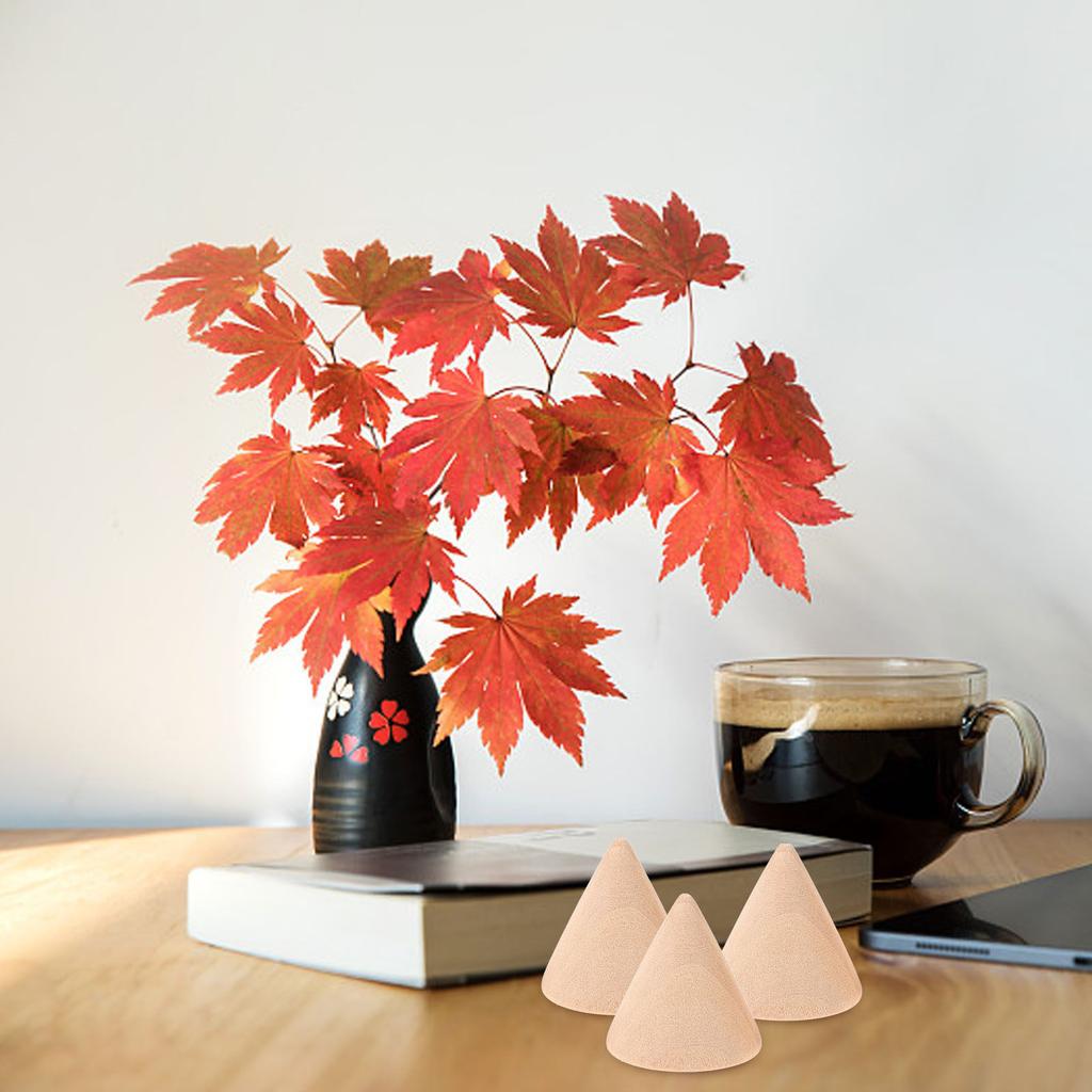 10Pcs Round Cone Craft Unfinished Wood Cones Ideal for DIY Painting Stamping Jewelry Ring Display Decor DIY Cone
