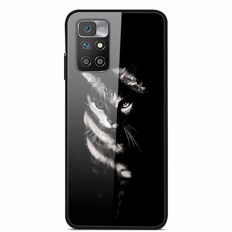 For Redmi Note 10 Pro Cases Note10T Tempered Glass Hard Back Cover for Xiaomi Redmi Note 10 5G / Note 10T Phone Case Capa Fundas