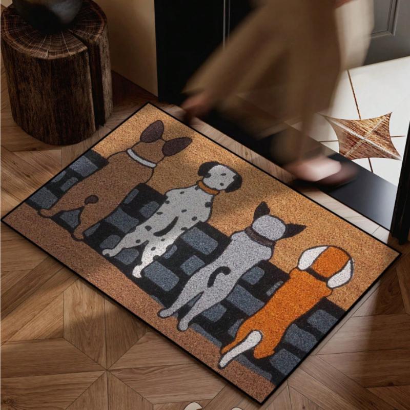 VIKAMA Cartoon Fun Welcome Doormat, Entryway Mat, Non-Slip and Wear-Resistant Kitchen Rug, Home Decoration