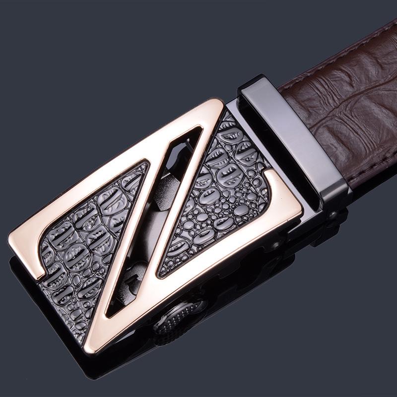Men's High-End Genuine Leather Automatic Buckle Belt