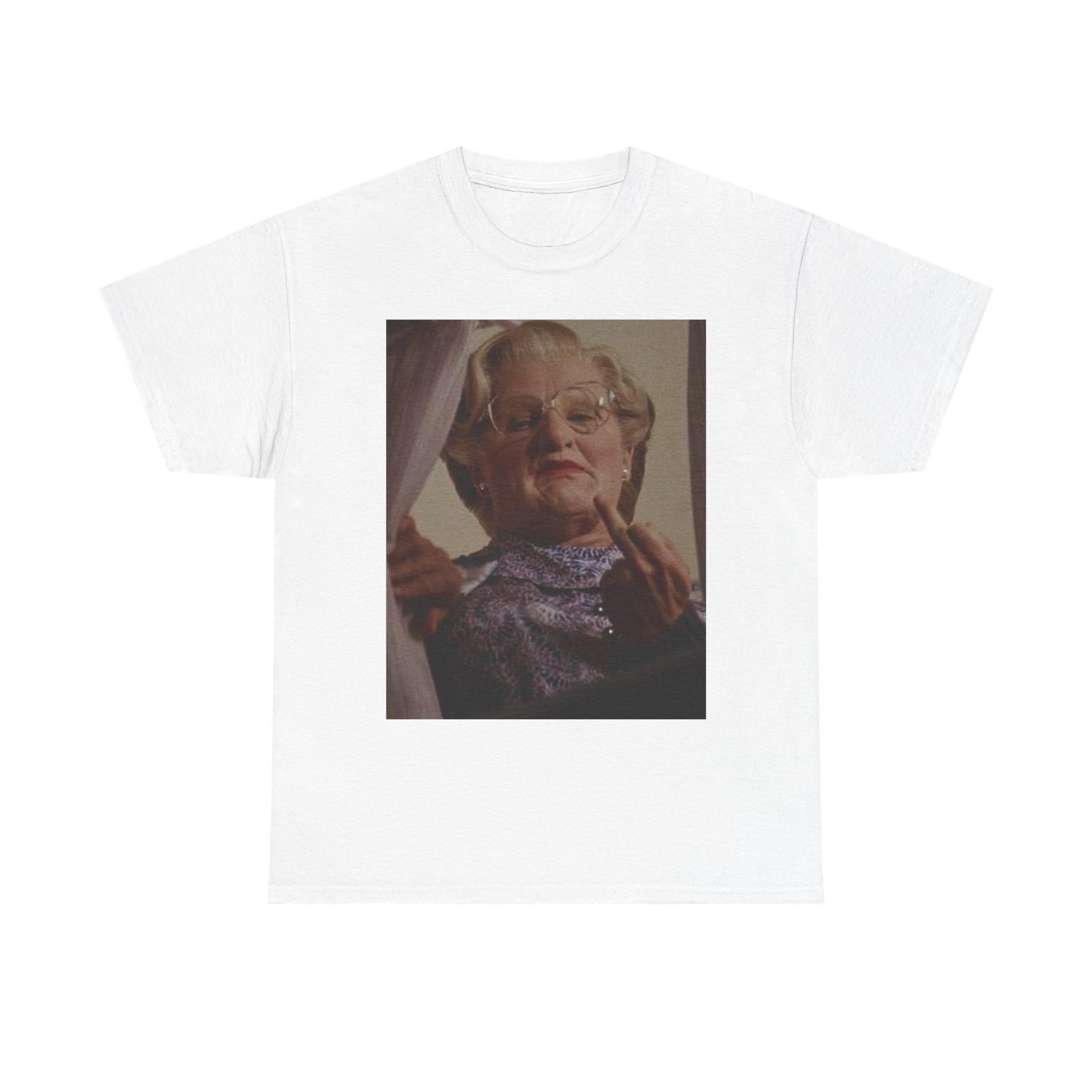 Ms Doubtfire Funny 90s Comedy T Shirt Mens Womens Tees Top Unisex Heavy Cotton Tee Gift XL