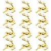 12Pcs Christmas Elk Deer Napkin Rings Gold Alloy Napkin Buckle Napkin Ring Holder Hotel Restaurant Wedding Party Dinner Table De