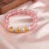 Bracelet Strawberry Crystal Huangta Crystal Double Pin Crystal Bracelet Versatile Fashion Fresh and Sweet Douyin Explosion