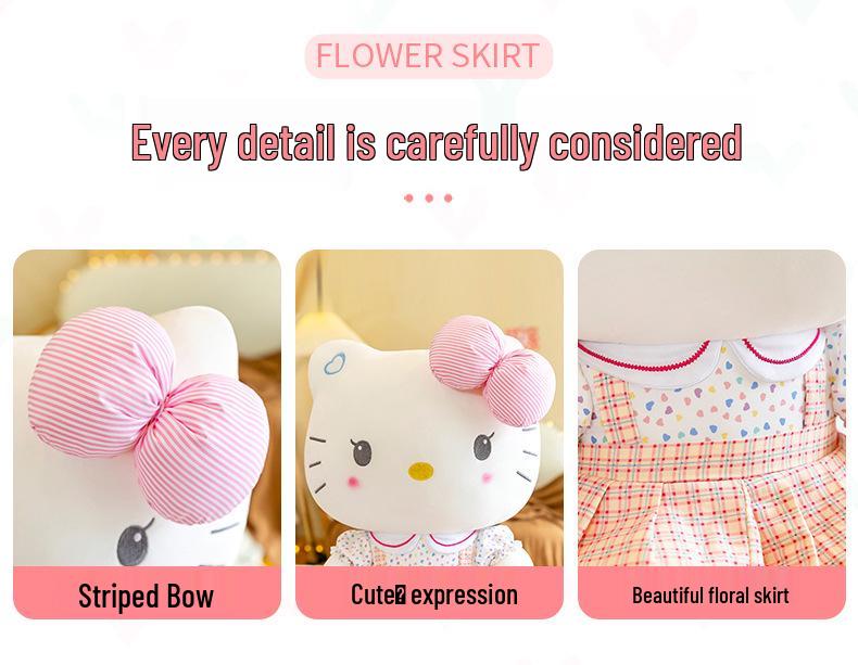 Adorable Pink KT Cat Plush Doll for Weddings and Birthdays