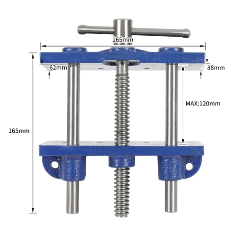 HFS (R) Woodworking Vise, Jaw Width: 165mm, Jaw Opening: 120mm, Woodworking, DIY, Home & Commercial Use