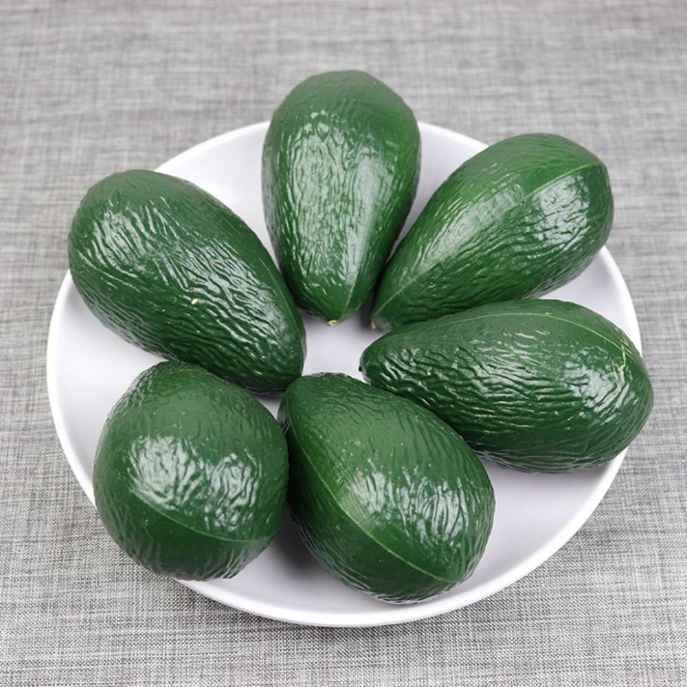 Lifelike Plastic Fake Fruit Table Decoration Party Ornaments Photography Props Artificial Avocado