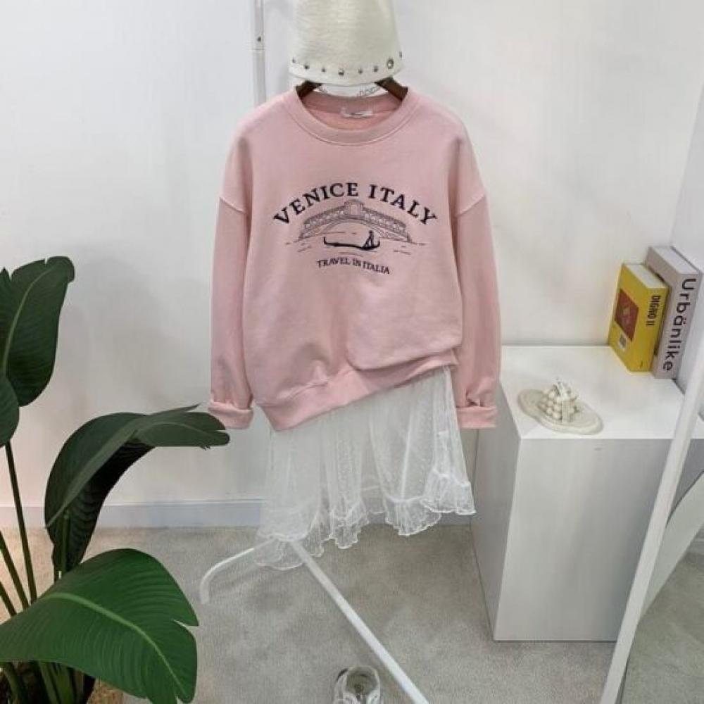 C S In The Room hamIn Embroidery letterIng Long Sleeve SweatShirt 3Color Nk hmmS