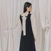Rap V-Neck Sleeveless Long Dress Ar3Wo865