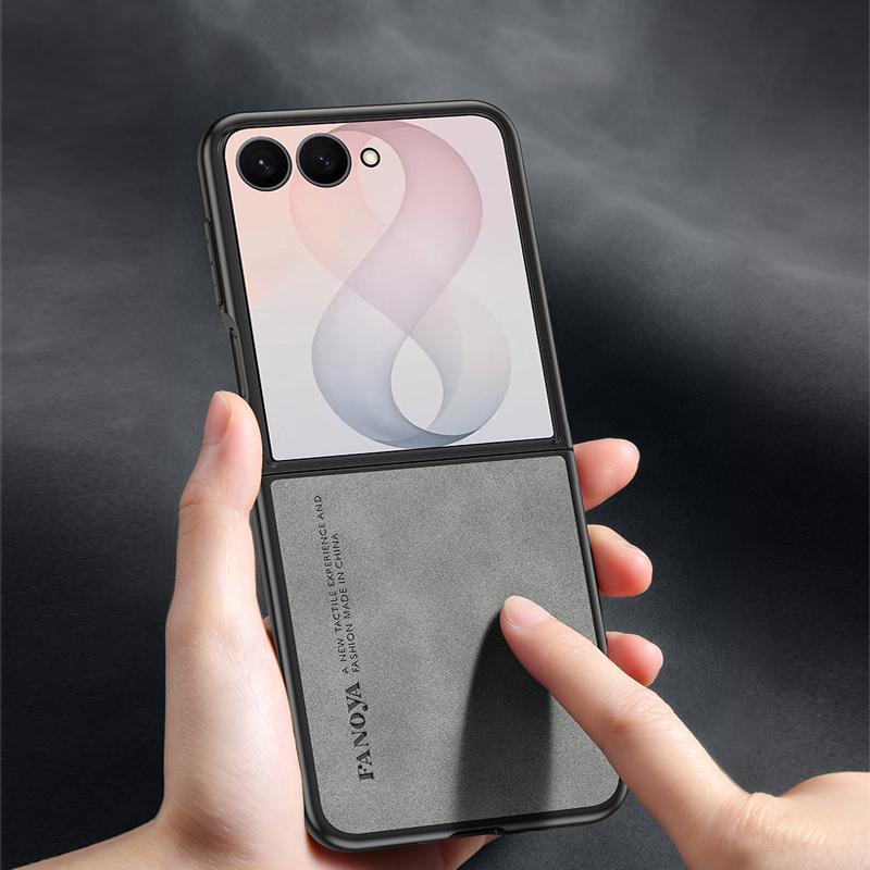 For Samsung Z Flip 8 7 6 5 4 3 Phone Case Matte Suede Leather Silicone Bumper Shockproof Protection Cover For Samsung Z Flip8
