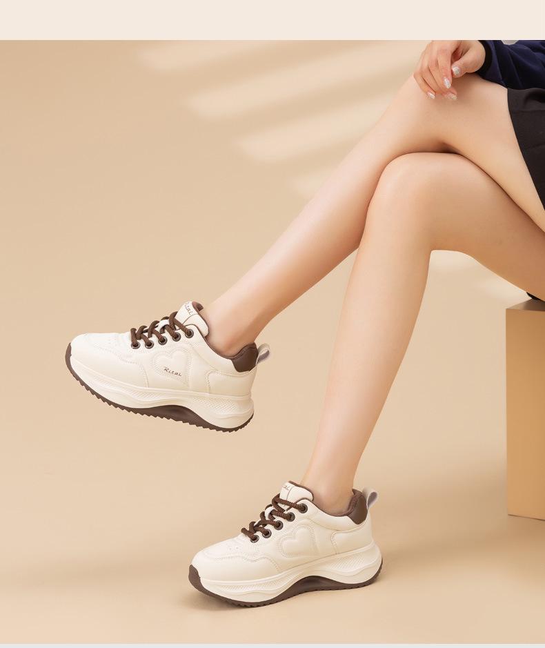 Women's Breathable Spring 2025 Casual White Sneakers - Versatile Non-Slip Travel Shoes (LF1152M)