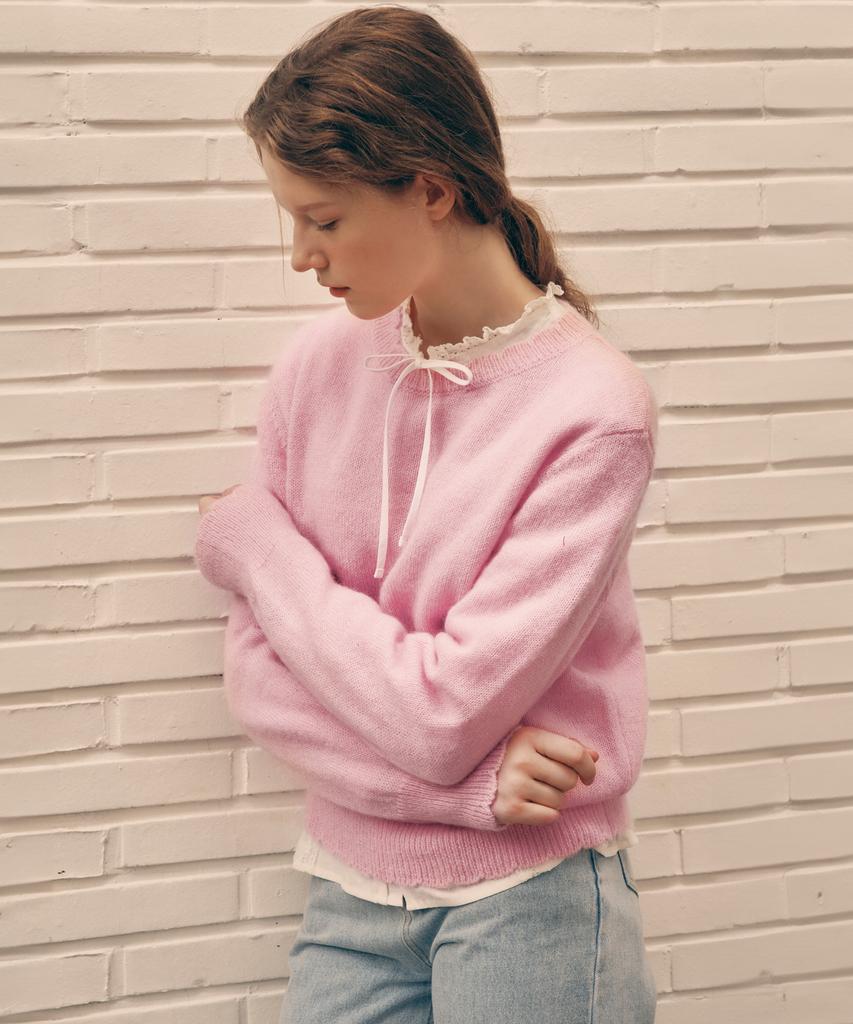 ROLAROLA Mohair Wool Blended Knit Pink