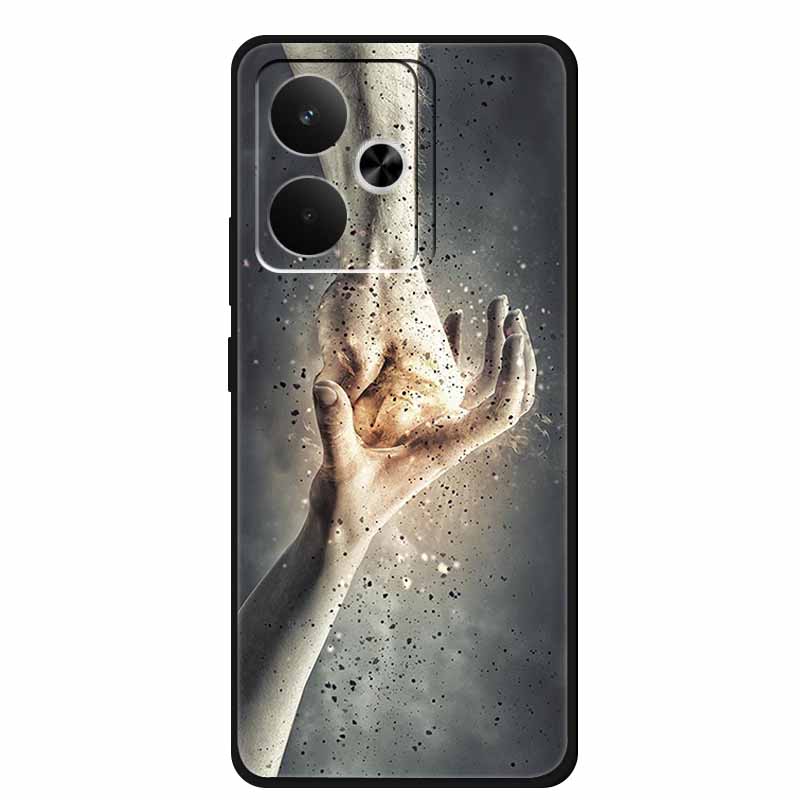 For Realme GT 7 T 7T Phone Case Fashion Photos Black Silicone Soft Back Cover Case For Realme GT 7T GT7 7 T Case GT7T Coque Capa
