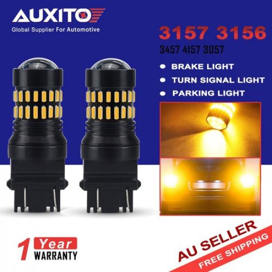 LED 2X 3157 Bulbs Reverse LED Turn Backup Signal Light Lamp 3156 3057 4157 Amber