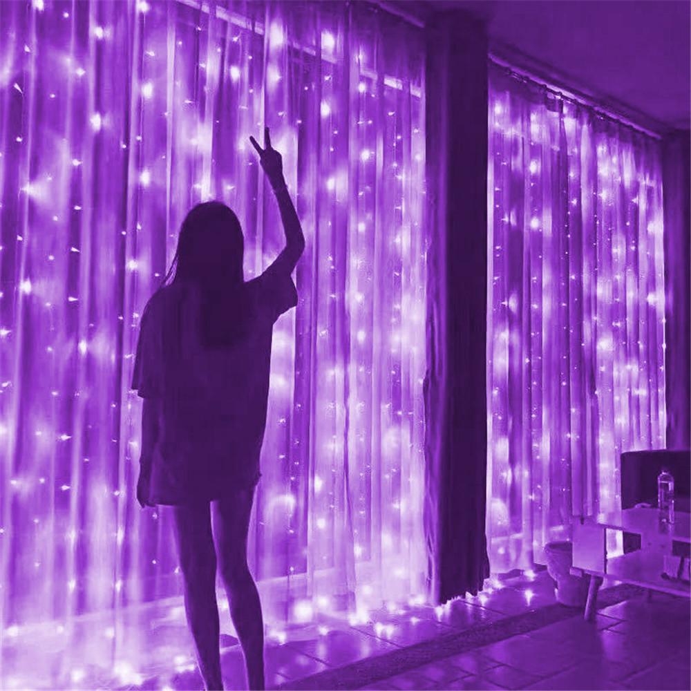 LED 346M USB Curtain Fairy Light String Christmas Decoration Garland Wedding Party Holiday Halloween Xmas Home Bedroom Light