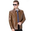 Echtlederjacke für Herren mittleren Alters, Herbst- und Winterreverslederjacke, Papas Outfit, plus Samt, verdickte Lederjacke, trendig