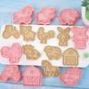 16Pcs Cartoon Farm Animals Biscuits Mold Cookie Stamps Set Fondant Biscuits Pastry Cookie Cutters for DIY Cake Baking