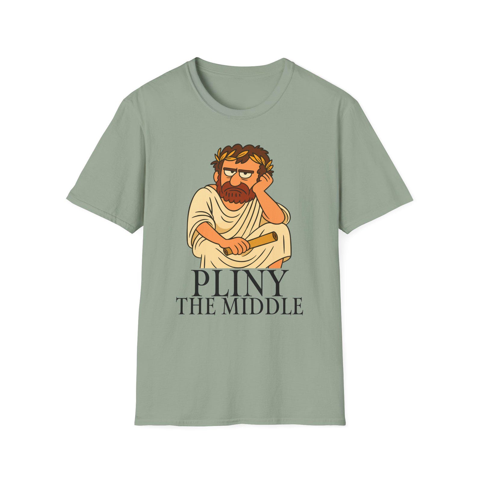 Pliny the Middle - Grumpy Philosopher Middle Child Unisex Softstyle T-Shirt 4XL