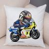 Cartoon Sport Motorcycle Cushion Cover Super Soft Short Plush Mobile Bike Pillow Covers Pillow Case For Sofa Home Car Pillowcase