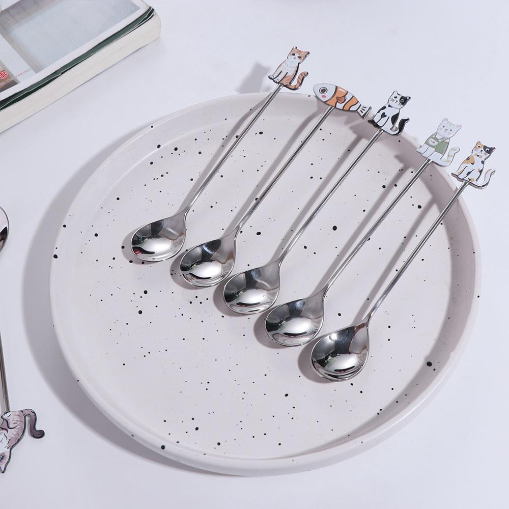 Colorful Stirring Spoon Japanese Korean Style Teaspoon Cute Dessert Spoon  Children