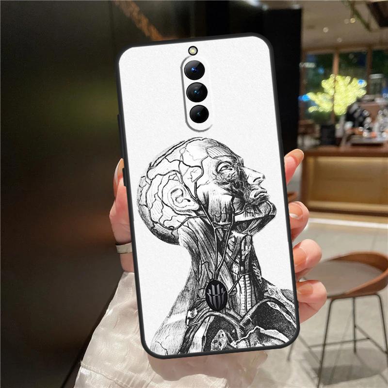 Human Anatomy Case For ZTE Nubia Red Magic 11 10 9 8 8S 9S 10S Pro Plus 6 7 6S 7S For RedMagic 10 Air Cover