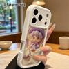 Phone Case: 2D Flat, Fits iPhone 18 17 16 15 14 13 12Pro Protective Case, Purple-Robed Little Wizard, Perfect Christmas and Halloween Holiday Gift