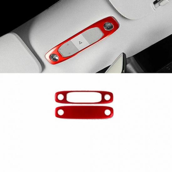 For Tesla Model 3 Y 2017-2023 Glossy Red Front Rear Reading Light Cover Trim 2PC