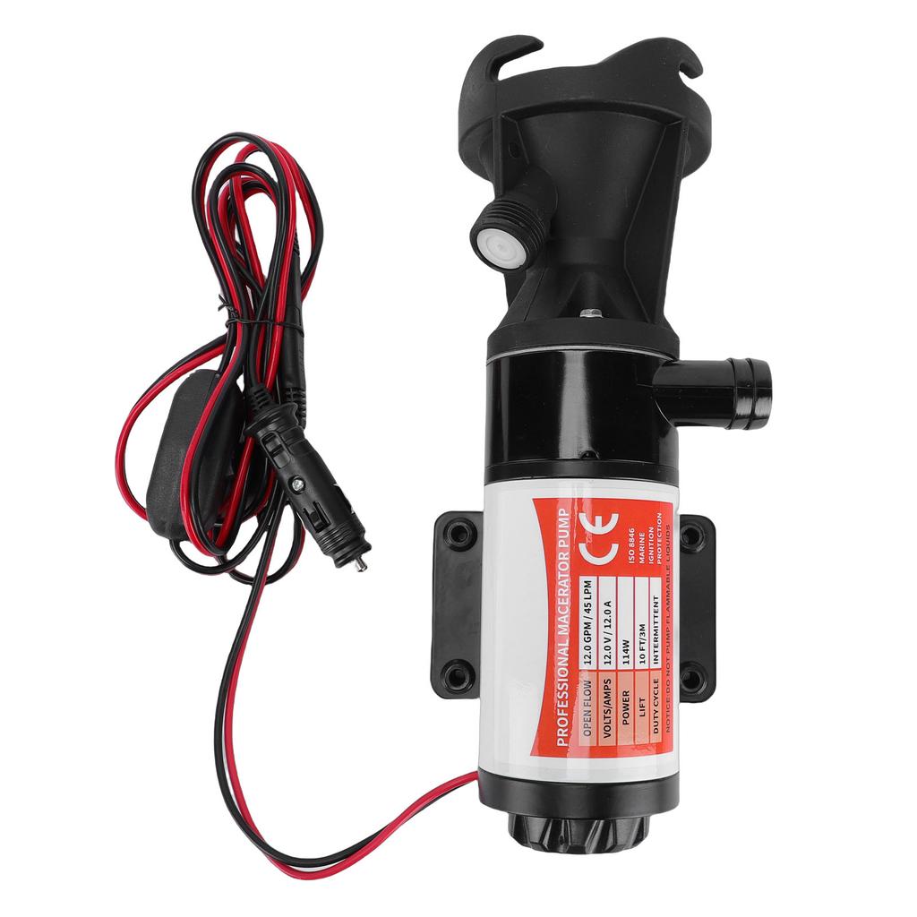 RV Waste Pump 12GPM LSMP1 120 02 Self Priming Macerator Pump for 12V Systems RVs Trailers Boats