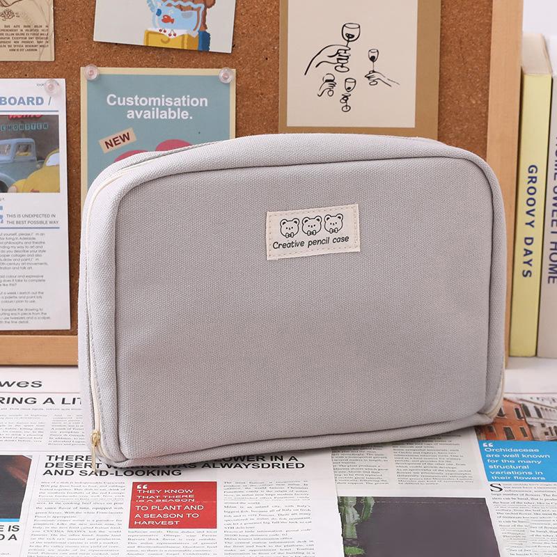 

Пенал большой емкости Kawaii Canvas Pen Box Высококачественная косметичка для студентов канцелярские принадлежности для школы и офиса