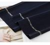 Dark Blue Wash-Free Tencel Wide-Leg Jeans - 2025 Autumn/Winter High-Waisted Casual Straight Leg Trousers