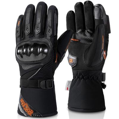 Motorcycle Cold Touchscreen 3M Thinsulate Carbon Motorcycle Racing Impact Unisex Gloves, Winter, Protection, Waterproof, Compatible, Fiber, Gloves,