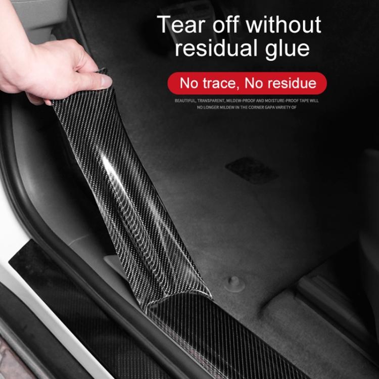 Universal Car Carbon Fiber Door Anti-collision Strip Protection Guards Trims Stickers Tape