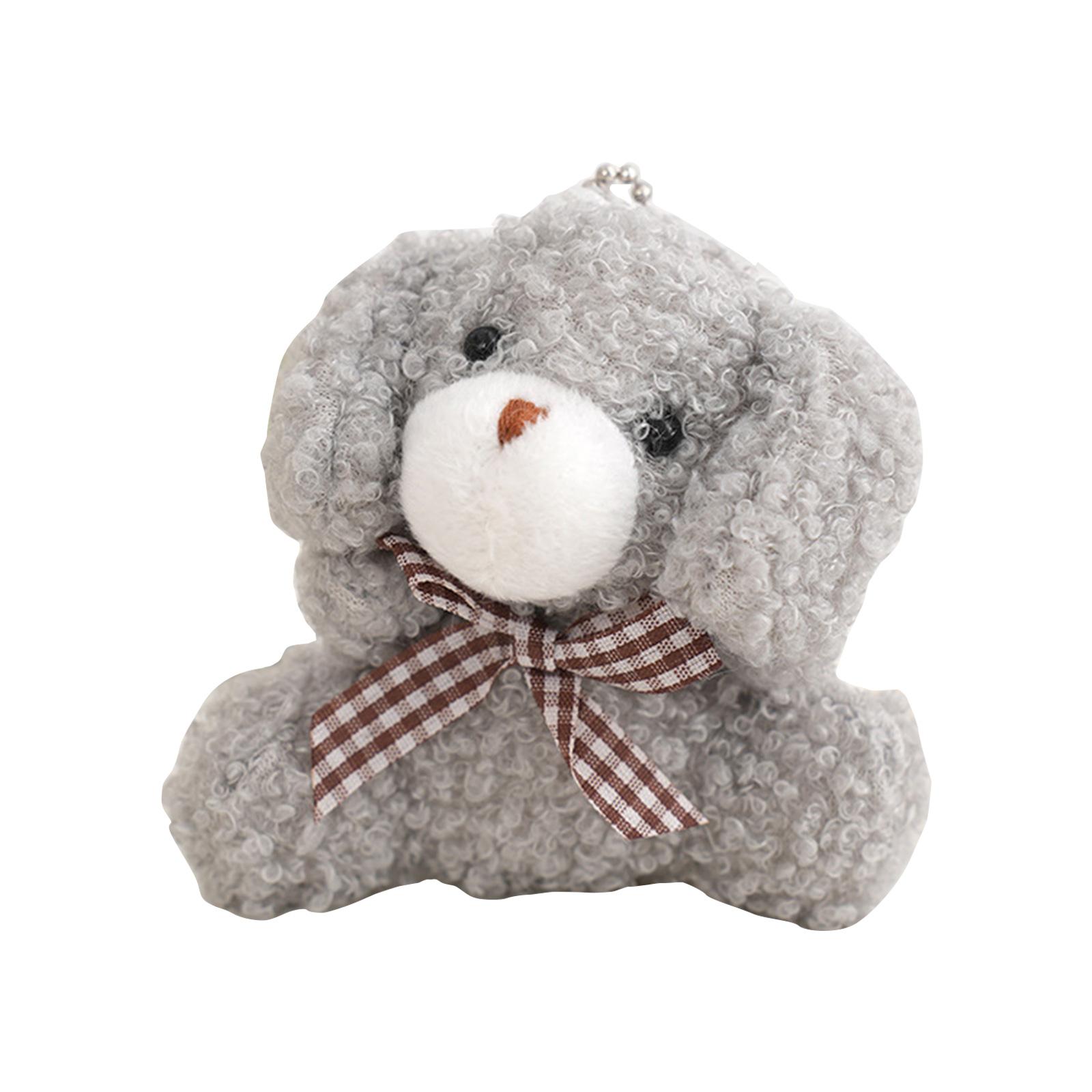 

Мини-собака, милая плюшевая собака, брелок, сумка, украшение, женская сумочка, украшения, школьный рюкзак, симпатичная пушистая подвеска серый